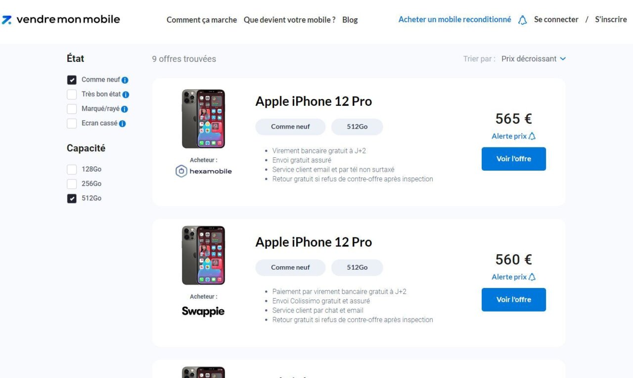 Comparez des centaines d’offres de reprise d’iPhone d’occasion en 2 clics pour le vendre au meilleur prix #7