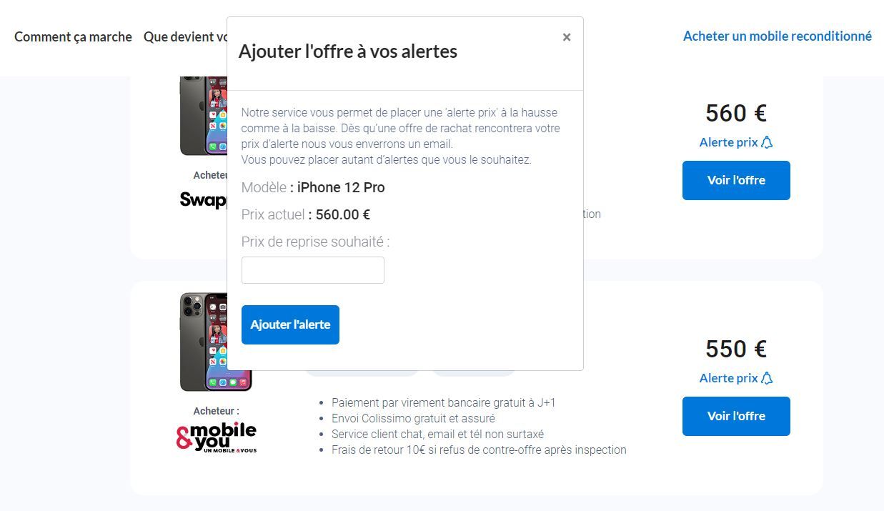 Comparez des centaines d’offres de reprise d’iPhone d’occasion en 2 clics pour le vendre au meilleur prix #8