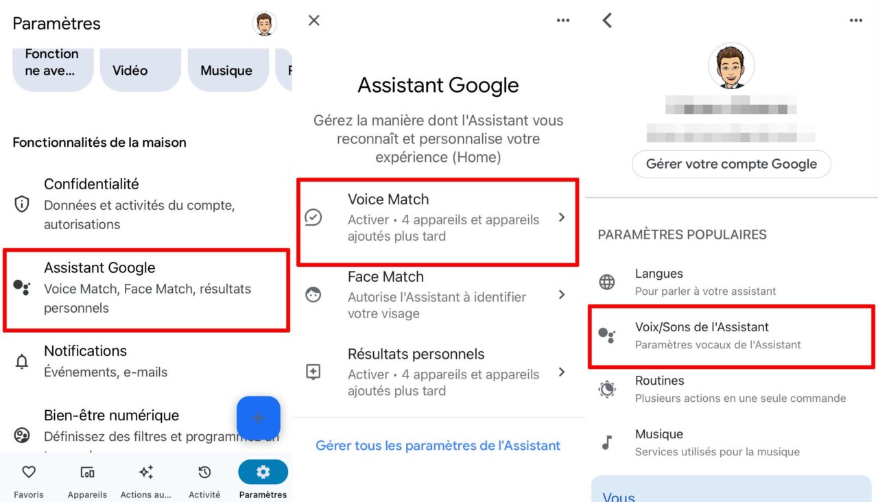 Google Home change de voix, comment remettre la voix précédente ? #6