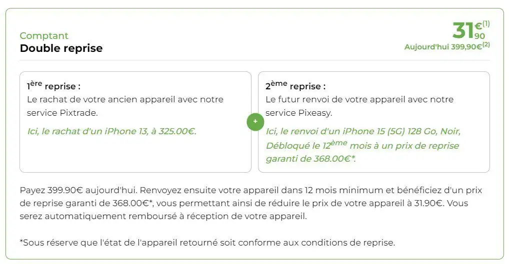 Un iPhone 15 neuf à moins de 100€ ? C’est possible grâce à l’offre « double reprise » de Pixmania #8