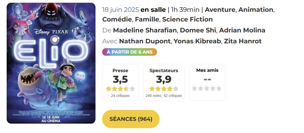 Elio fait le pire démarrage de tous les temps pour un Pixar #3