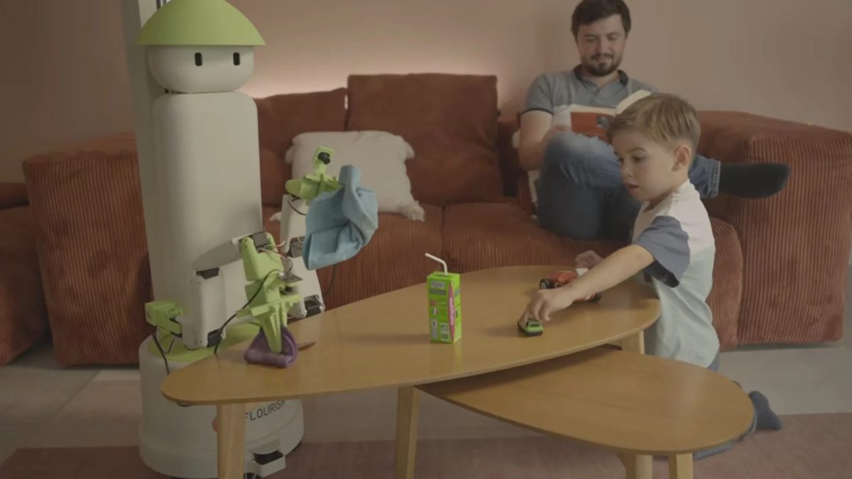 Flourish 1 : ce robot français à 3000 € ramasse vos chaussettes et range derrière vous