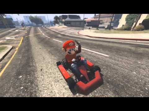 Super Mario défonce tout en Kart dans ce mod de GTA V